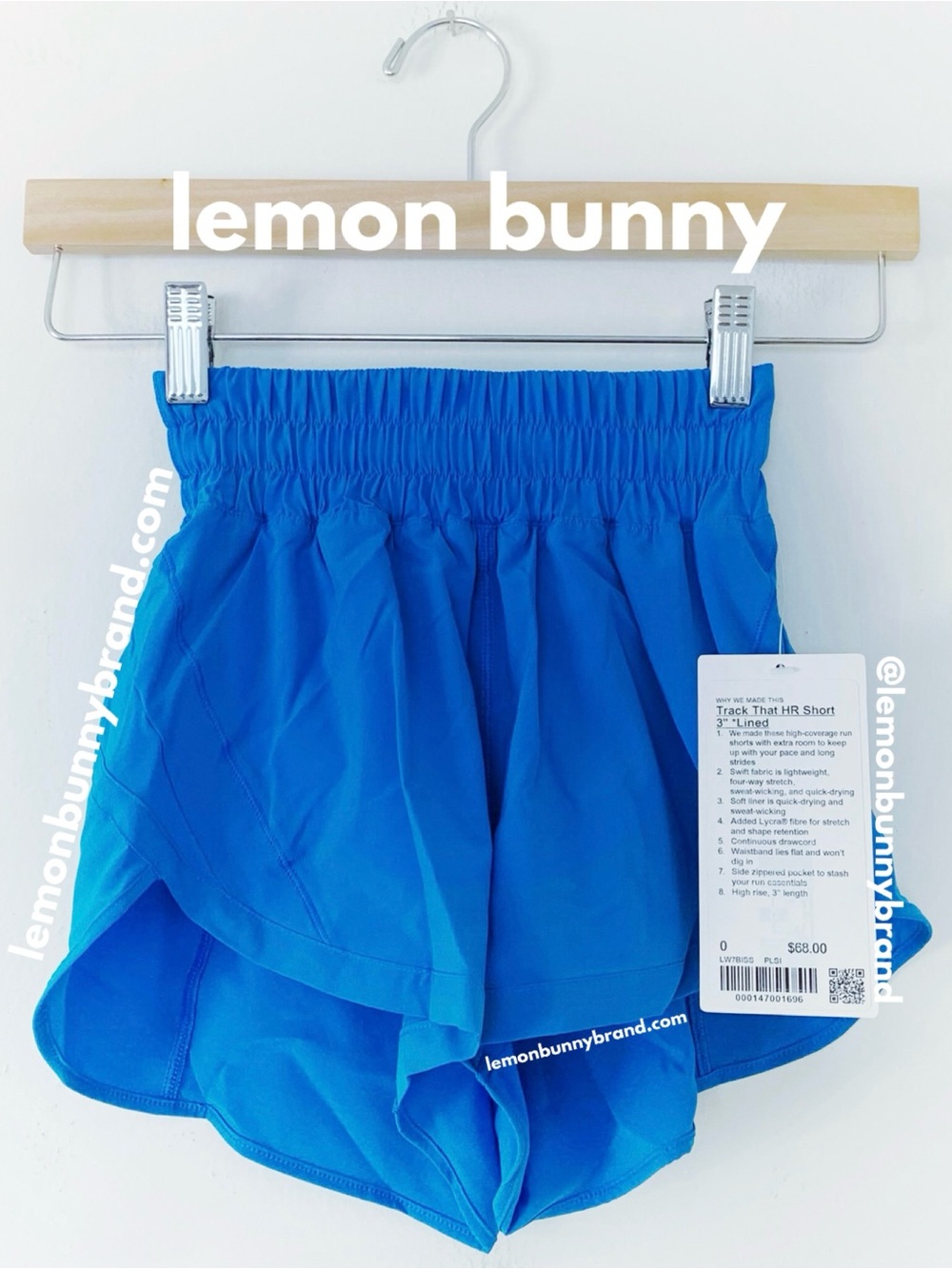 lululemon Track That High-Rise Lined Short 3" in Poolside Blue Size 0 New NWT